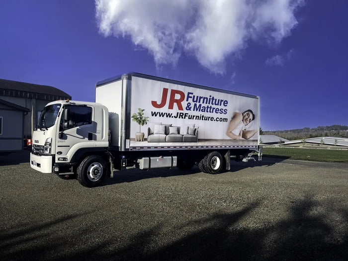 Box truck graphics for JR Furniture and Mattress