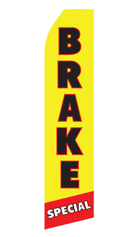 Brake Special econo feather flag, 16 ft, single-sided