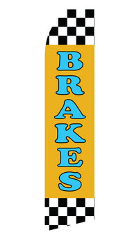 Brakes Service econo feather flag, 16 ft, single-sided, design 0047