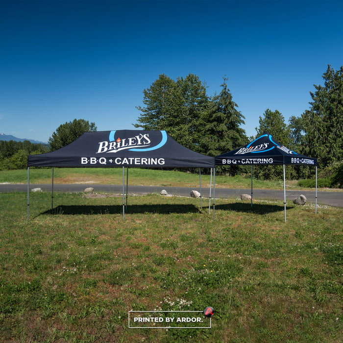 Briley’s vendor tents custom printed tent by Ardor Printing