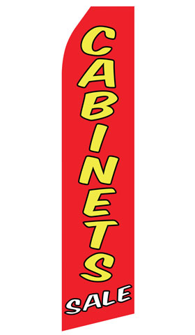 Cabinets Sale econo feather flag, 16 ft, single-sided, design 0713