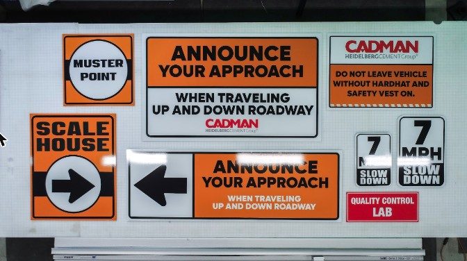 Cadman reflective safety and scale house signs by Ardor Printing