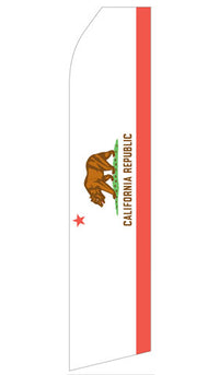 California Republic econo feather flag, 16 ft, single-sided