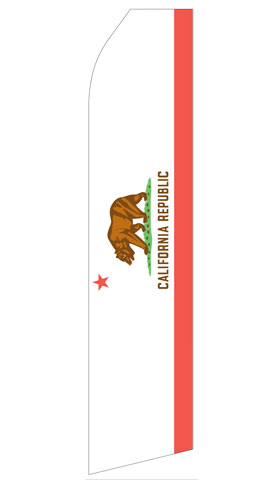 California Republic econo feather flag, 16 ft, single-sided