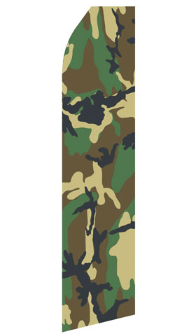 Camo econo feather flag, 16 ft, single-sided, design 0911