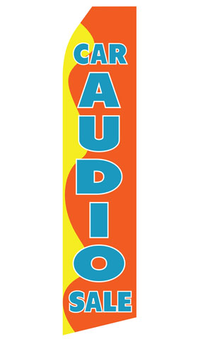 Car Audio Sale econo feather flag, 16 ft, single-sided, design 1037
