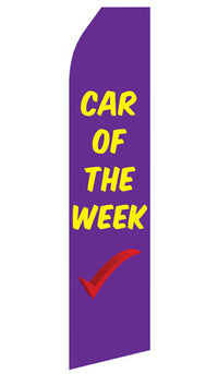 Car of the Week econo feather flag, 16 ft, single-sided