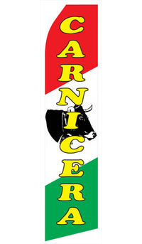 Carnicera econo feather flag, 16 ft, single-sided