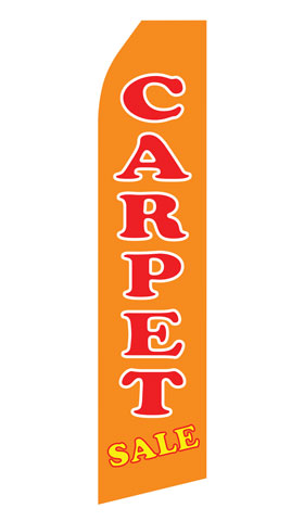 Carpet Sale econo feather flag, 16 ft, single-sided, design 0114