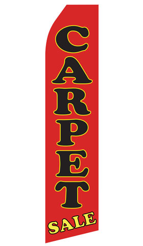 Carpet Sale econo feather flag, 16 ft, single-sided, design 0701