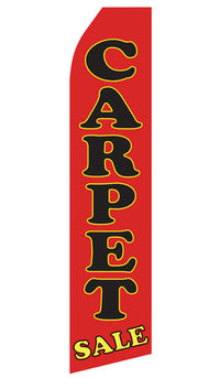 Carpet Sale econo feather flag, 16 ft, single-sided, design 0701
