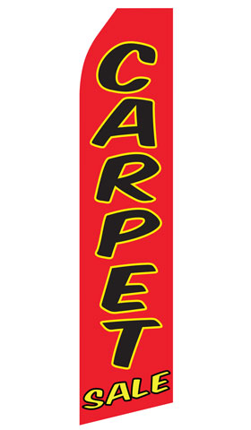 Carpet Sale econo feather flag, 16 ft, single-sided, design 0714