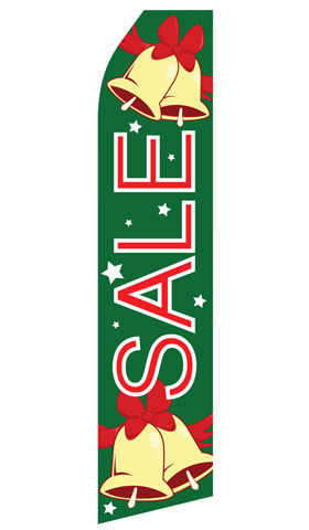 Christmas Sale econo feather flag, 16 ft, single-sided