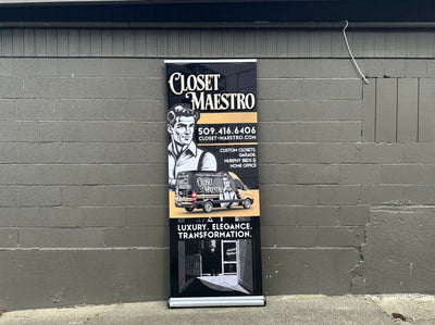Closet Maestro retractable banner stand by Ardor Printing, view 2