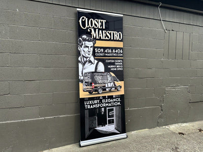 Closet Maestro retractable banner stand by Ardor Printing, view 3