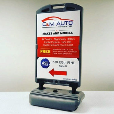 C&M Auto wind sign by Ardor Printing