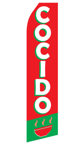Cocido econo feather flag, 16 ft, single-sided