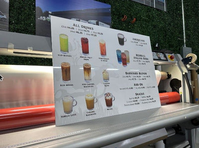Coffee shop menu board sign by Ardor Printing, view 2