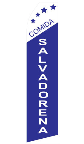 Comida Salvadorena econo feather flag, 16 ft, single-sided