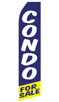 Condo For Sale econo feather flag, 16 ft, single-sided