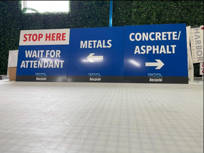 Directional yard signs printed on coroplast by Ardor Printing