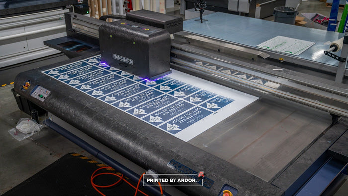 UV flatbed printing printed on coroplast by Ardor Printing