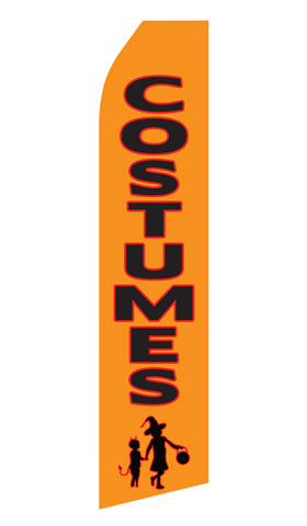 Costumes econo feather flag, 16 ft, single-sided