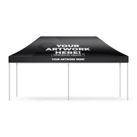 Custom 20ft event tent, 10 x 20 ft canopy, front view, Ardor Printing