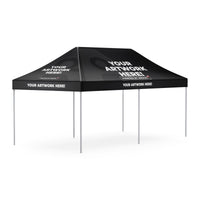 Custom 20ft event tent, 10 x 20 ft canopy, three-quarter left view, Ardor Printing