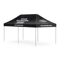 Custom 20ft event tent, 10 x 20 ft canopy, three-quarter right view, Ardor Printing