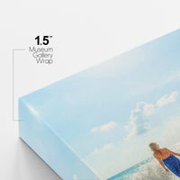 Close-up of the 1.5 in deep gallery wrap canvas edge