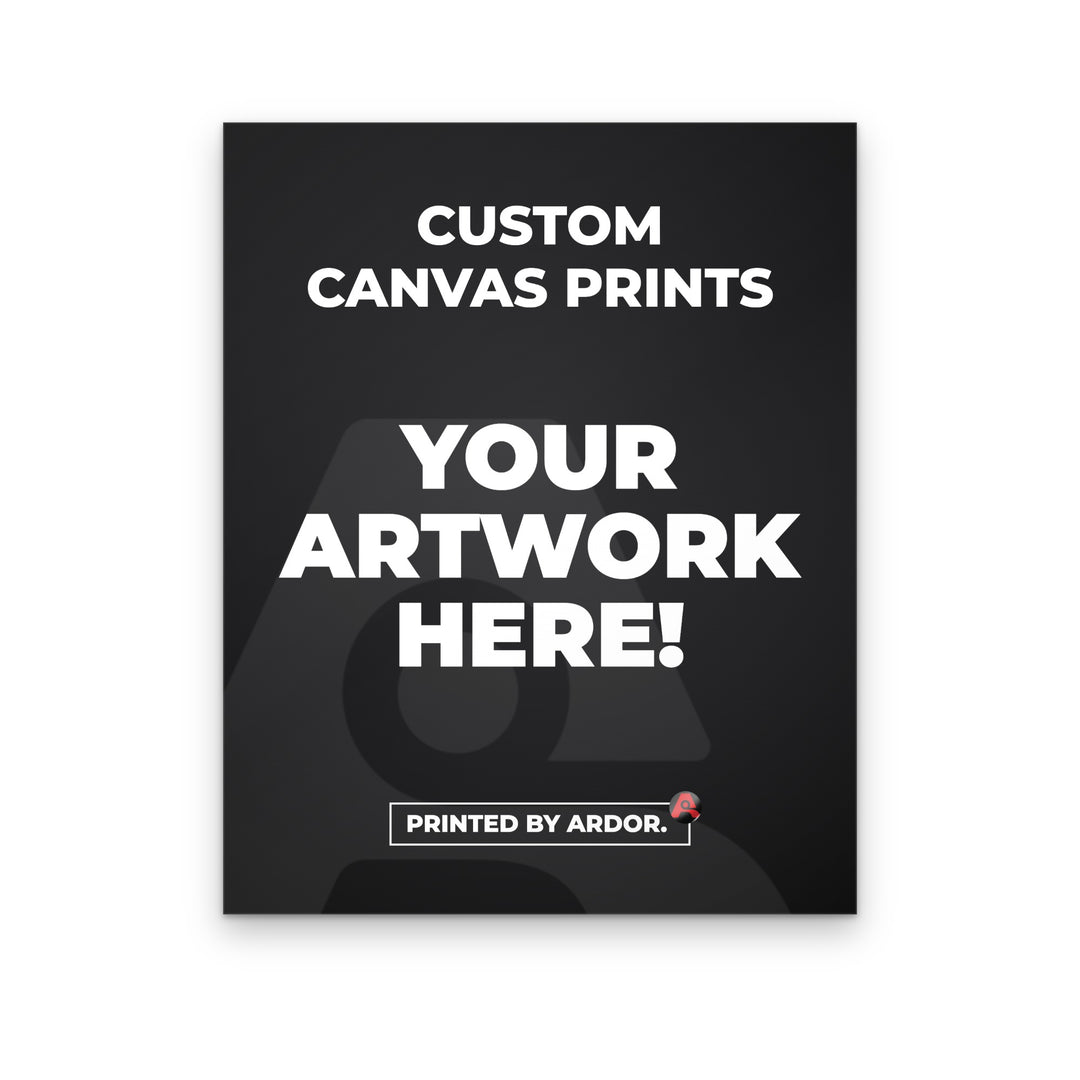 Custom canvas wrap, gallery wrapped stretched canvas, front view, Ardor Printing