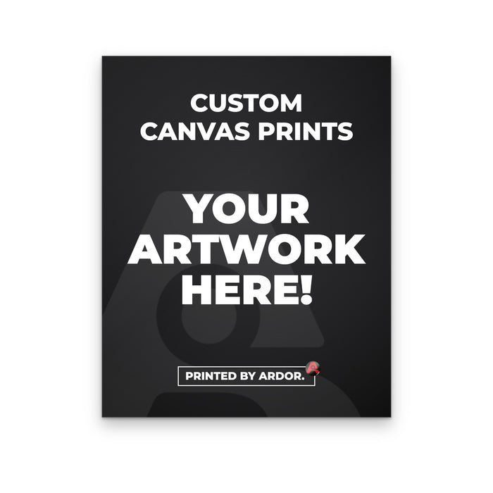 Custom canvas wrap, gallery wrapped stretched canvas, front view, Ardor Printing