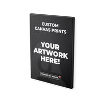 Custom canvas wrap, gallery wrapped stretched canvas, three-quarter right view, Ardor Printing