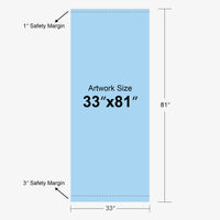 Custom deluxe retractable banner stand, artwork size template, Ardor Printing