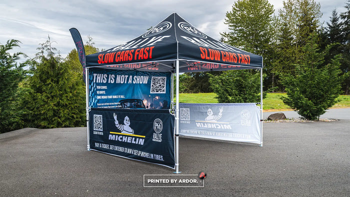 Custom printed event tent with full walls