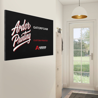 Custom printed GatorFoam sign mounted on an entryway wall