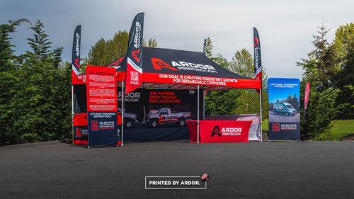 Custom printed canopy tent by Ardor Printing