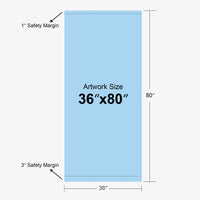 Custom SD retractable banner stand, adjustable height, 36 x 80 in, artwork size template, Ardor Printing