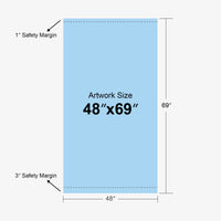 Custom SD retractable banner stand, adjustable height, 48 x 69 in, artwork size template, Ardor Printing