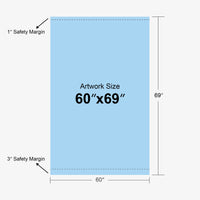 Custom SD retractable banner stand, adjustable height, 60 x 69 in, artwork size template, Ardor Printing