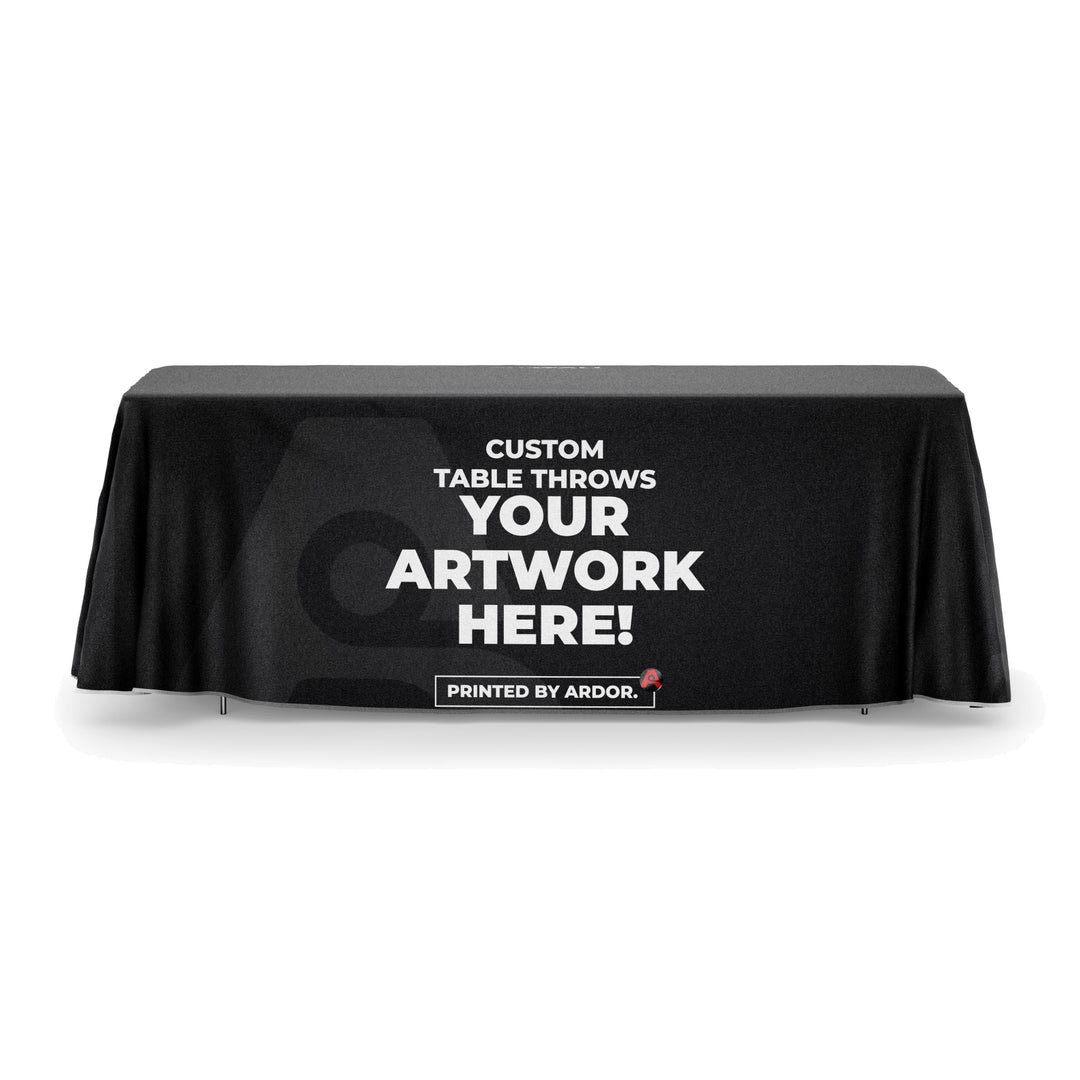 Custom table throw, front view, Ardor Printing