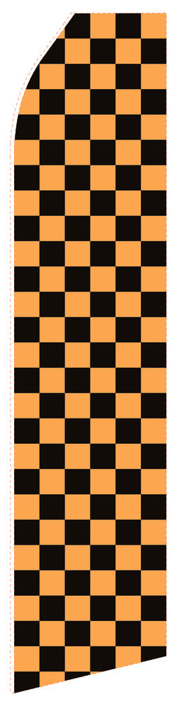Dark Chessboard econo feather flag, 16 ft, single-sided