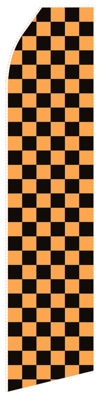 Dark Chessboard econo feather flag, 16 ft, single-sided