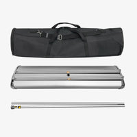 Double-sided deluxe 33 x 81 inch retractable banner stand hardware with carry bag, base and support pole