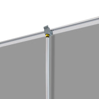 Top banner rail and support pole of the double-sided deluxe retractable banner stand