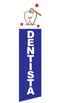 Dentista econo feather flag, 16 ft, single-sided