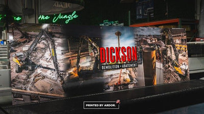 Dickson Demolition acrylic wall sign by Ardor Printing