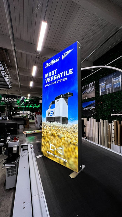 DigiTrak F5+ backlit SEG fabric lightbox banner stand for Digital Control by Ardor Printing, view 8