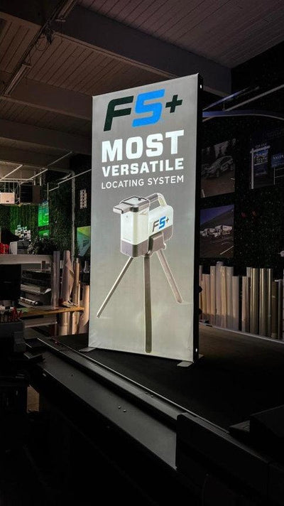 DigiTrak F5+ backlit SEGO fabric lightbox display by Ardor Printing